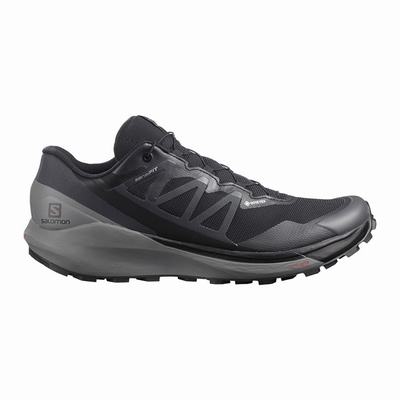 Salomon SENSE RIDE 4 GORE-TEX INVISIBLE FIT - Miesten Polkujuoksukengät - Mustat